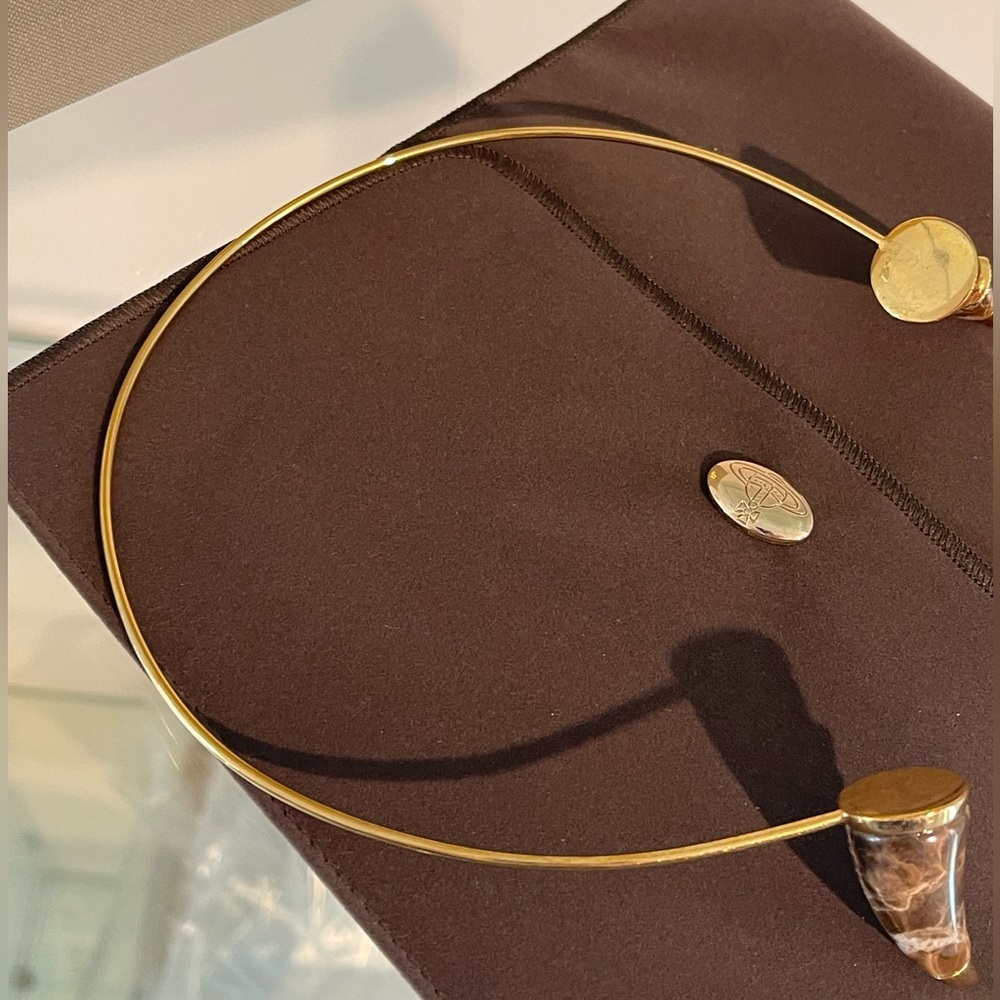 Vivienne Westwood Iconic Rare 2014 Horn Tiara Marble … Gem